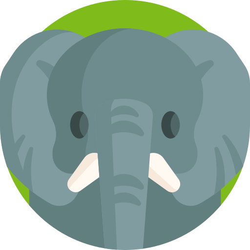 Elephant Detailed Flat Circular Flat icon