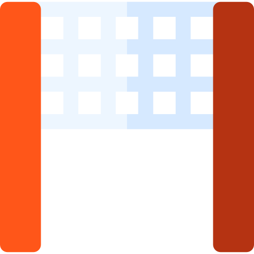red de voleibol Basic Rounded Flat icono