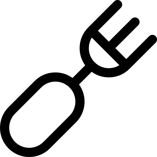 tenedor Basic Rounded Lineal icono