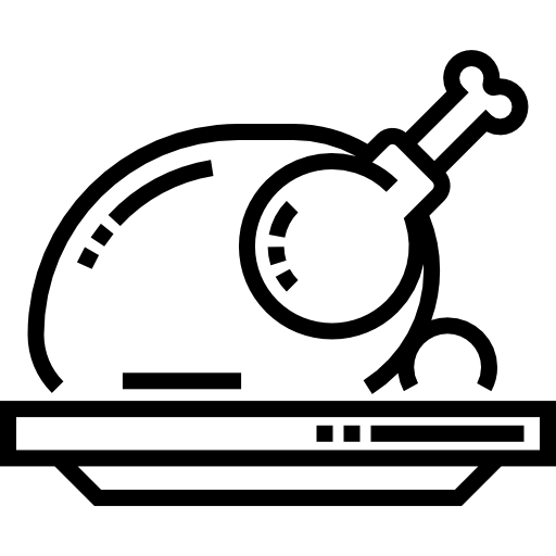pollo arrosto Detailed Straight Lineal icona