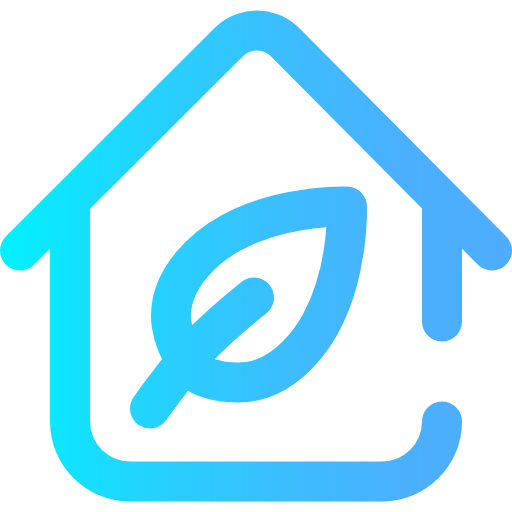 Eco house Super Basic Omission Gradient icon