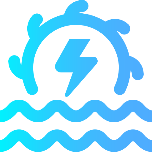 Hydro power Super Basic Omission Gradient icon