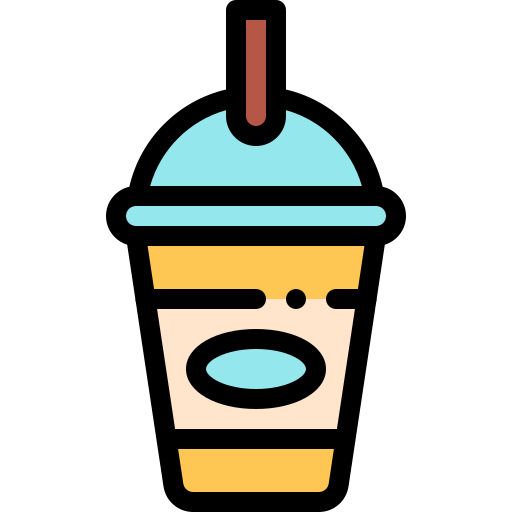 Soft drink Detailed Rounded Lineal color icon