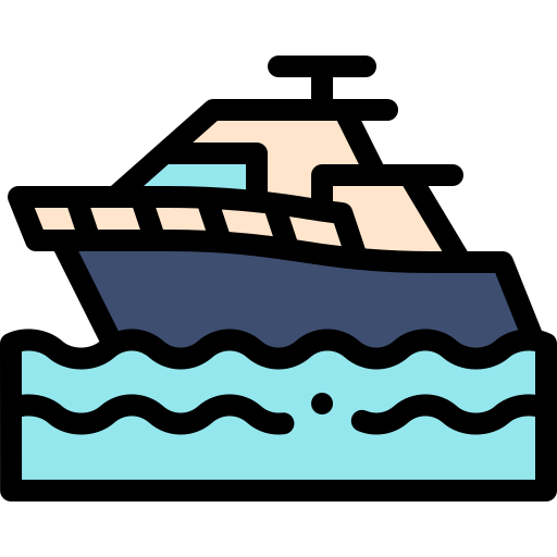 yatch Detailed Rounded Lineal color icon
