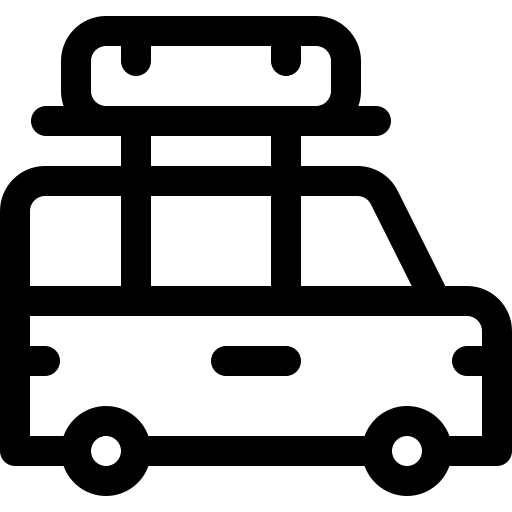 caravane Basic Rounded Lineal Icône