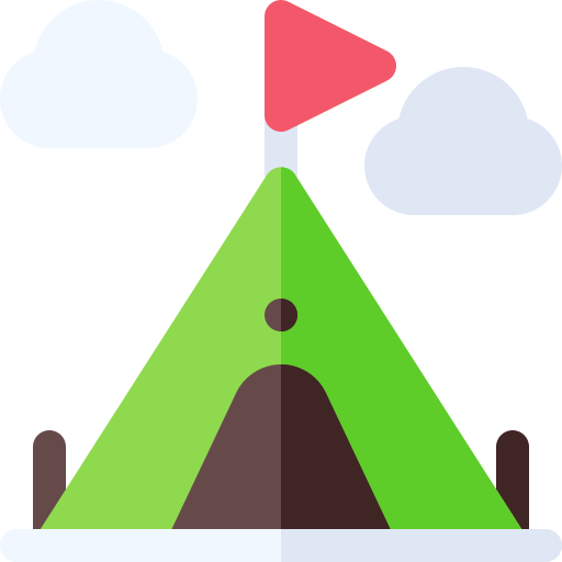 キャンプのテント Basic Rounded Flat icon