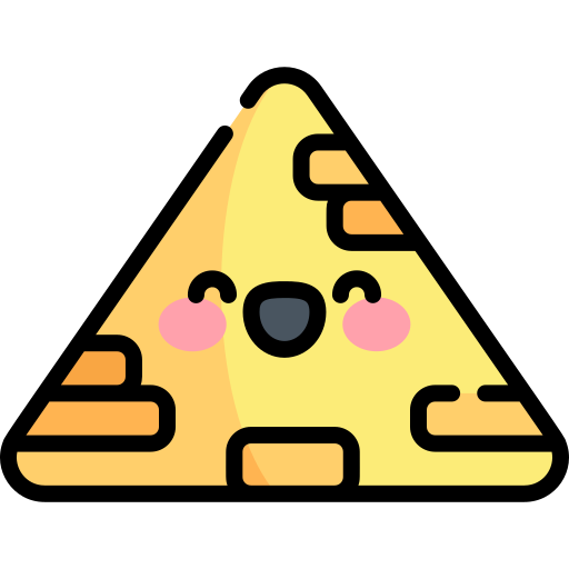 pirâmide Kawaii Lineal color Ícone