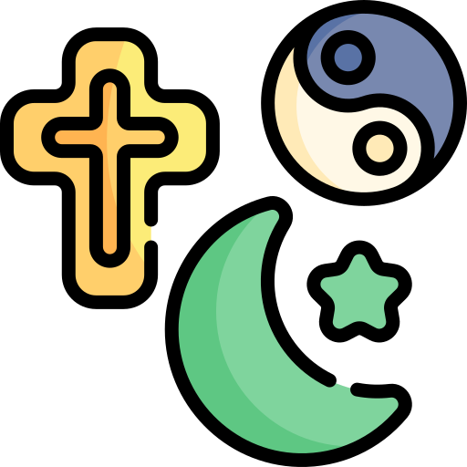religione Kawaii Lineal color icona
