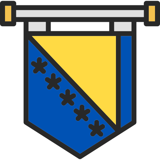 ボスニア・ヘルツェゴビナ Generic color lineal-color icon