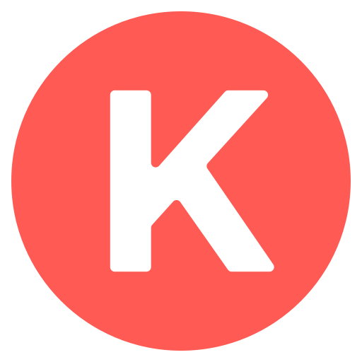 文字k Generic color fill icon