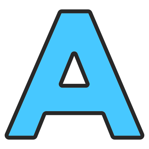 Letter A Generic color lineal-color icon