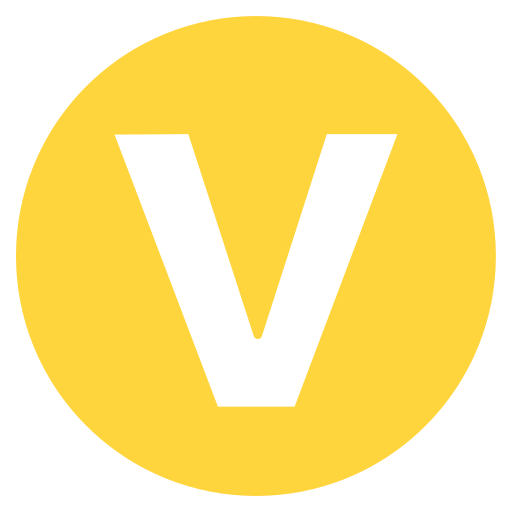 Letter V Generic color fill icon