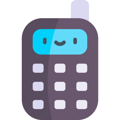 telefon Kawaii Flat ikona