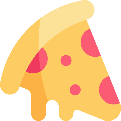 pizza Kawaii Flat icono