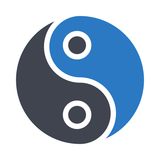 yin yang Generic Blue icono