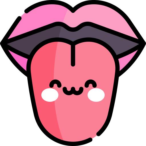 Tongue Out Kawaii Lineal color icon