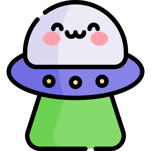 ufo Kawaii Lineal color icon