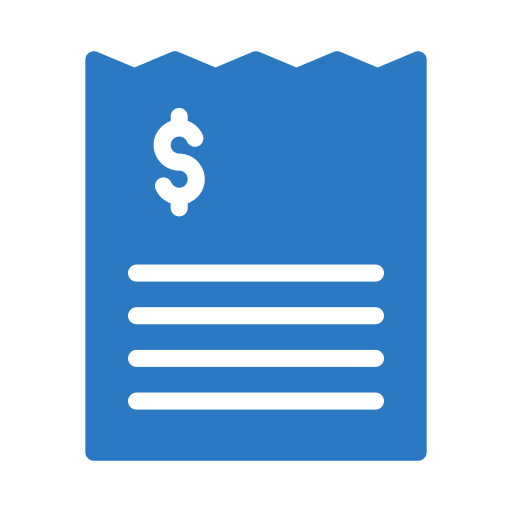 Invoice Generic Blue icon