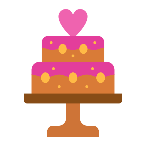 pastel de boda Generic Flat icono