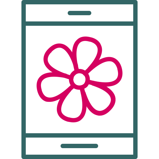 telefon komórkowy Generic color outline ikona