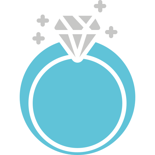 anillo de diamantes Generic color fill icono