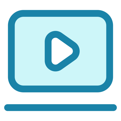 온라인 비디오 Generic Blue icon