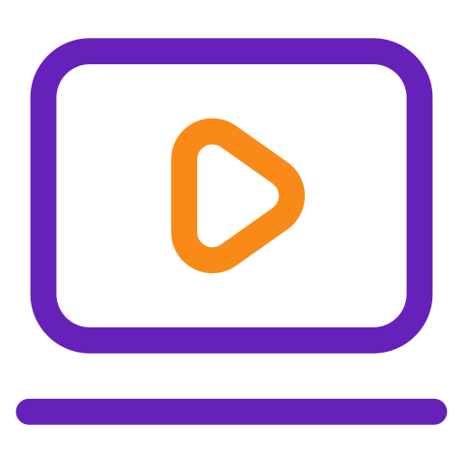 Online Video Generic Outline Color icon