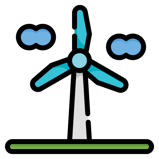 Wind Energy Generic Outline Color icon