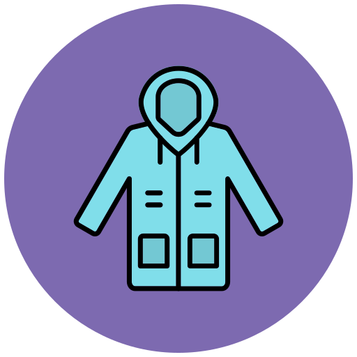 płaszcz przeciwdeszczowy Generic Outline Color ikona