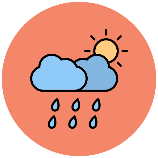 deszczowy dzień Generic Outline Color ikona