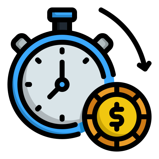 Time is money Generic Outline Color icon