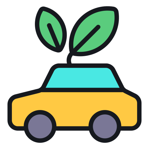 coche ecológico Generic Outline Color icono