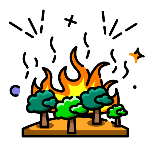 лесной пожар Generic Outline Color иконка