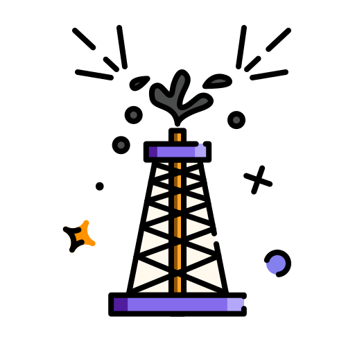 torre de perforación de petróleo Generic Outline Color icono