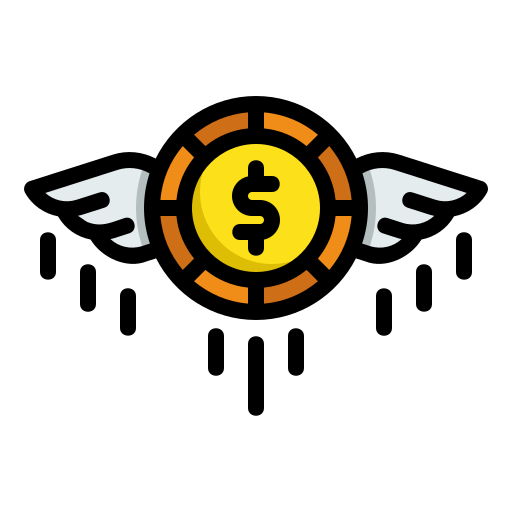 geld fliegen Generic Outline Color icon