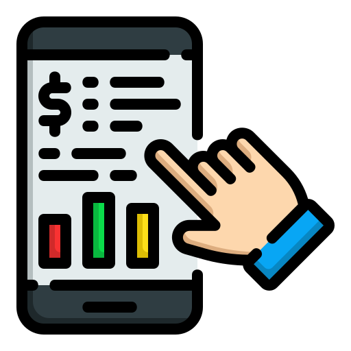 Mobile analytics Generic Outline Color icon