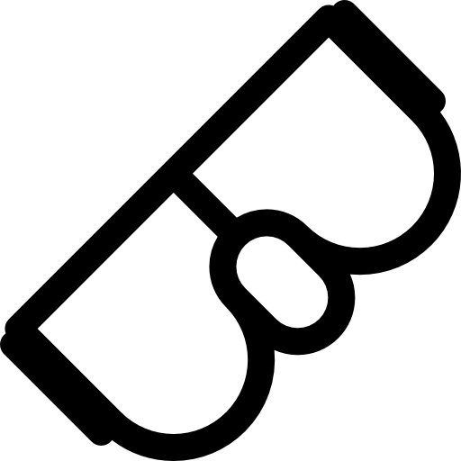 occhiali Basic Rounded Lineal icona