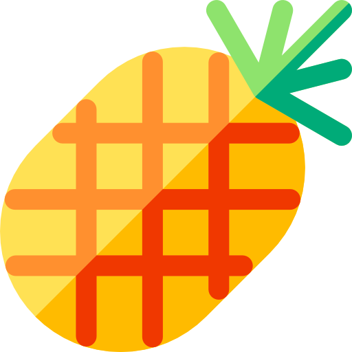 piña Basic Rounded Flat icono