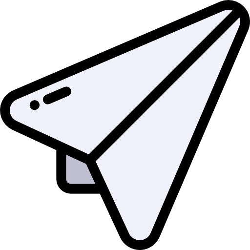 Paper plane Detailed Rounded Lineal color icon