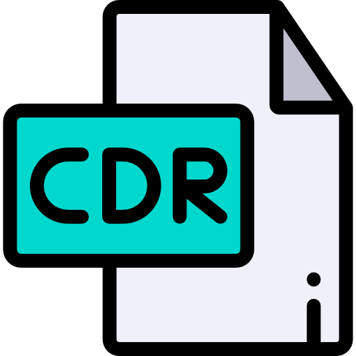 cdr Detailed Rounded Lineal color icono