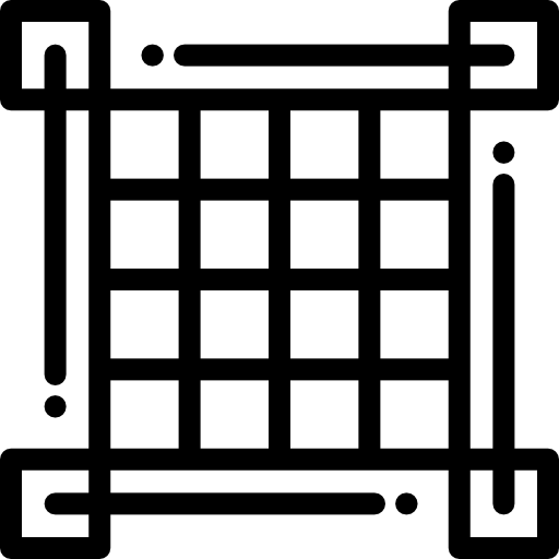 グリッド Detailed Rounded Lineal icon