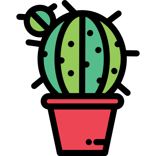 cactus Detailed Rounded Lineal color icoon
