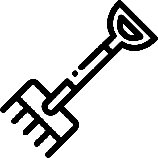 レーキ Detailed Rounded Lineal icon