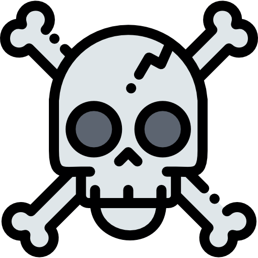 Skull Detailed Rounded Lineal color icon