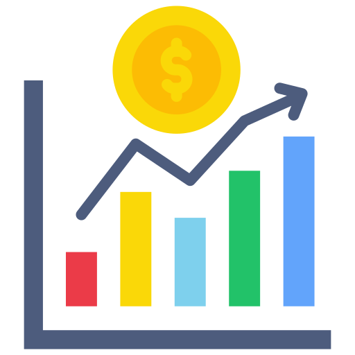 Profit growth Generic color fill icon