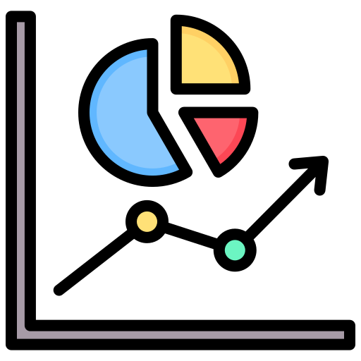 cuota de mercado Generic Outline Color icono