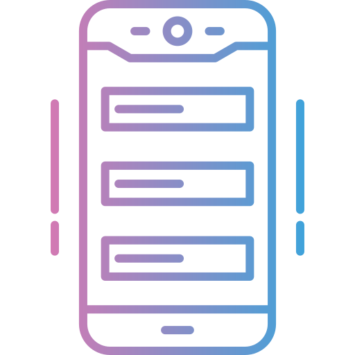 applicatie voor de mobiele telefoon Generic gradient outline icoon