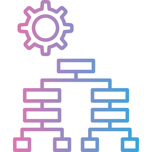 Hierarchy Generic gradient outline icon