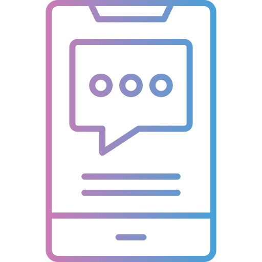 mobiel chatten Generic gradient outline icoon