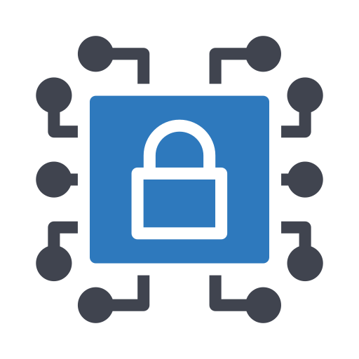 Кибер-безопасности Generic Blue иконка